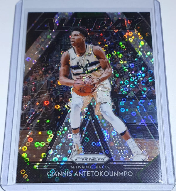 2018 Prizm Giannis Antetokounmpo #18 FAST BREAK Holo All Day - Ready to Grade