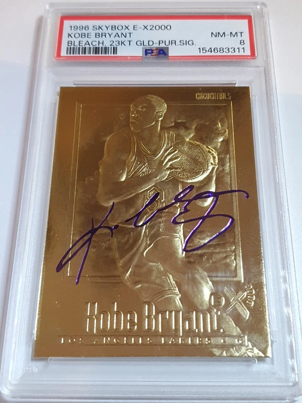 1996 Skybox E-X2000 Kobe Bryant Rookie 23KT GOLD Purple Signature - PSA 8 RC
