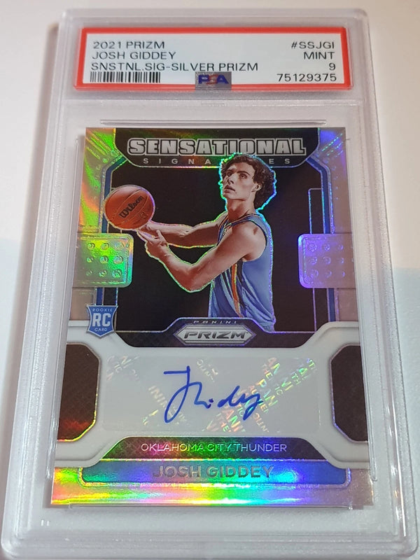 2021 Prizm Josh Giddey Rookie AUTO SILVER Sensational Signature - PSA 9 (POP 9)