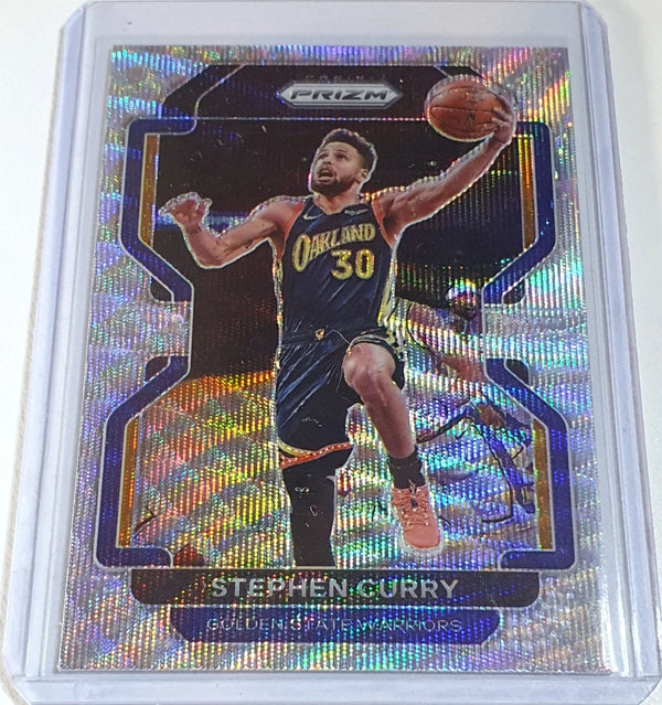 2021 Panini Prizm Stephen Curry #154 SILVER WAVE Holo - Ready to Grade