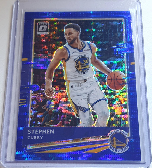2020 Panini Donruss Optic Stephen Curry #17 BLUE PULSAR Holo - Ready for Grading