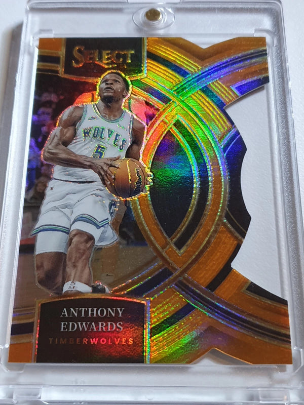 2023 Select Anthony Edwards #164 ORANGE /65 HOLO Premier Level Die Cut - Rare
