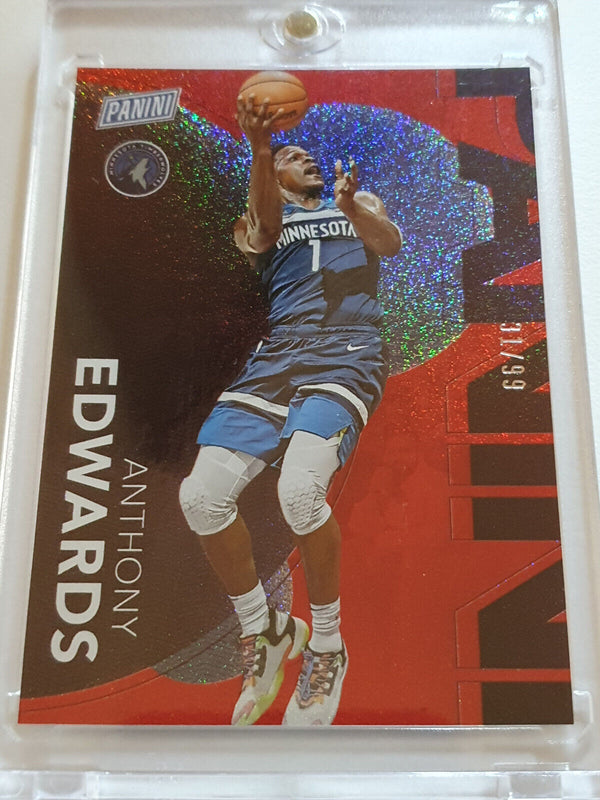 2023 Panini The National Anthony Edwards RED /99 Foil - Ready to Grade