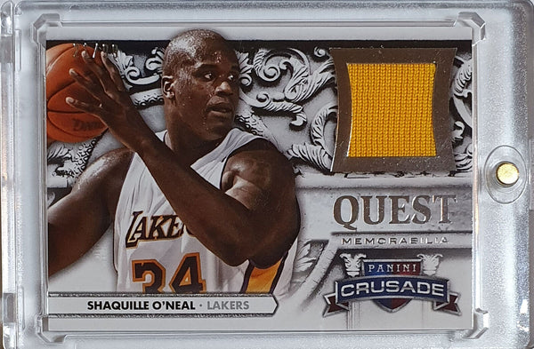 2013 Panini Crusade Shaquille O'Neal #PATCH /99 Game Worn Jersey - Rare