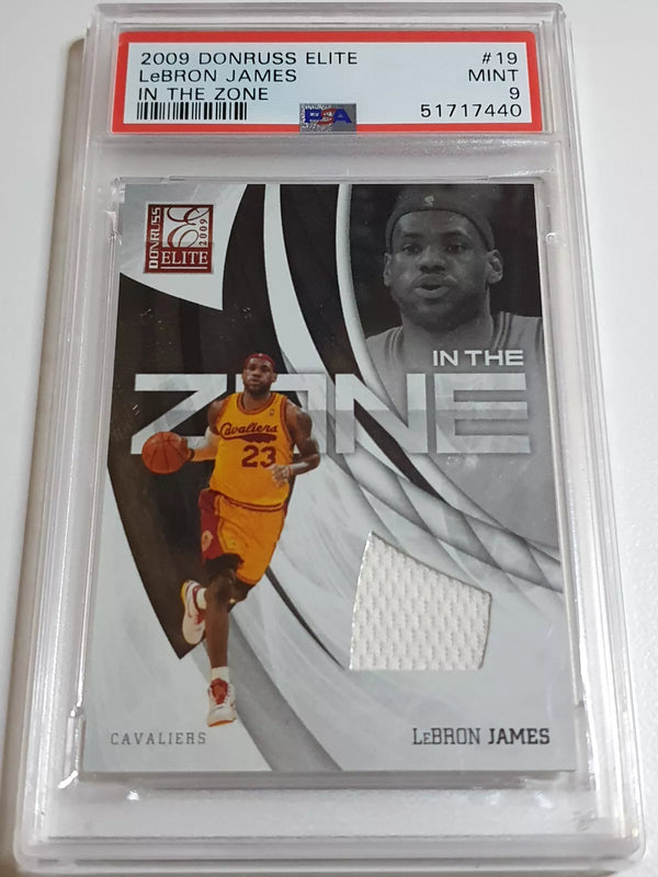 2009 Donruss Elite LeBron James #PATCH /199 Game Worn Jersey - PSA 9 (POP 6)