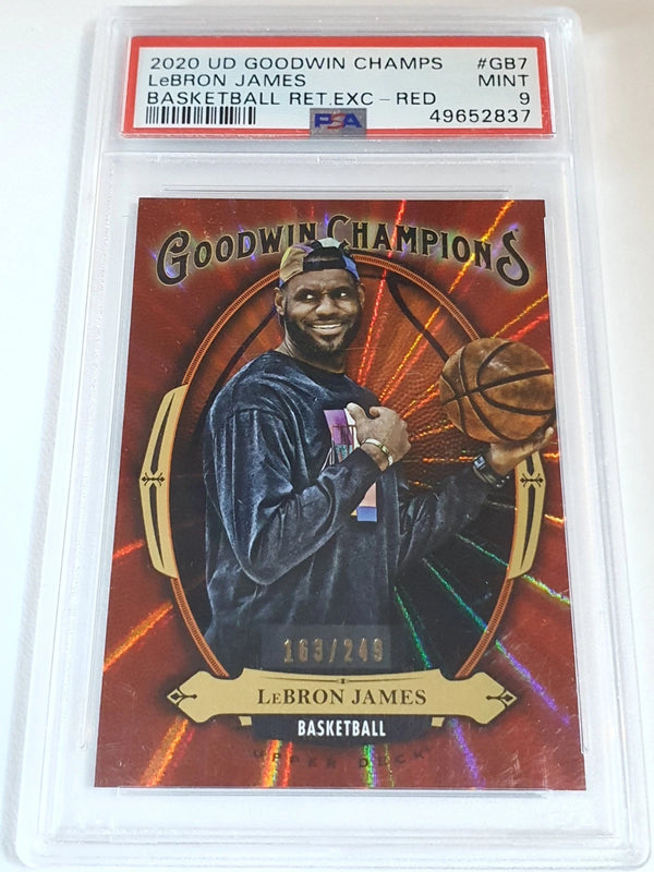 2020 UD Goodwin Champions LeBron James #GB7 RED /249 Holo - PSA 9 (POP 13)