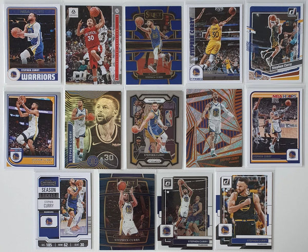 Lot of 14 x Stephen Curry Collection Cards - Color Variants + Holos + Parallels