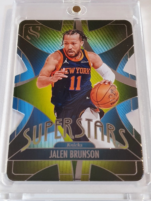 2024 Panini Silhouette Jalen Brunson #8 SILVER /99 Die-Cut Superstars - Rare