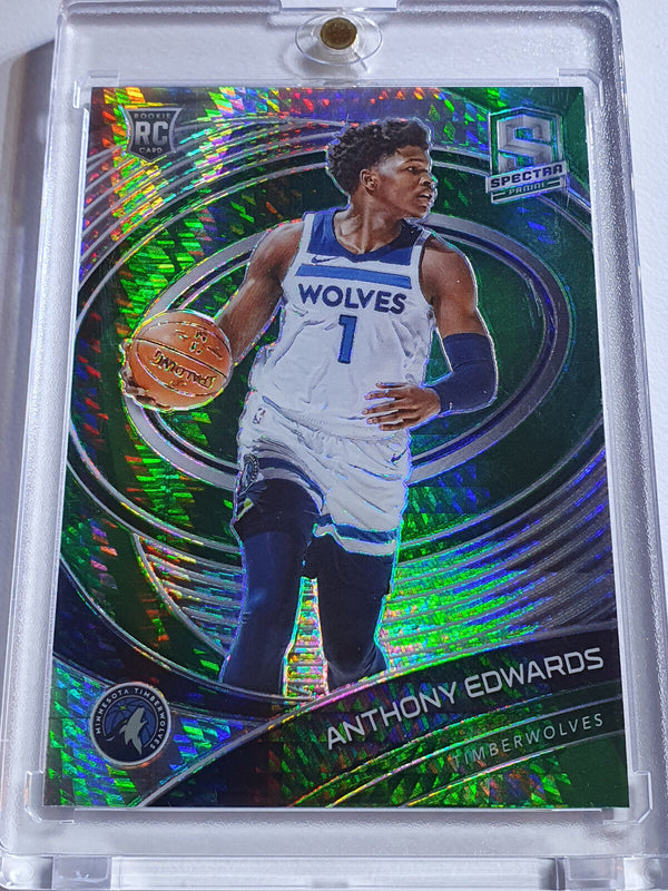 2020 Spectra Anthony Edwards Rookie #101 GREEN HYPER Variation RC SP - Rare