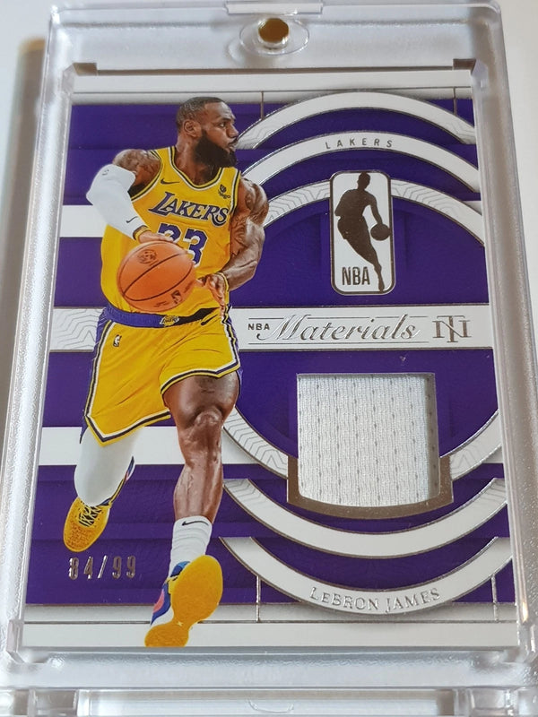 2023 Panini National Treasures LeBron James #PATCH /99 Game Worn Jersey - Rare