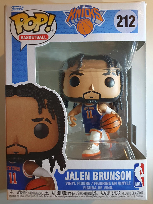 Jalen Brunson Funko Figure #212 (Blue Jersey Pop Figurine) - With Protector
