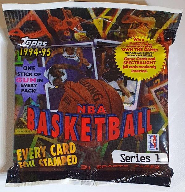 1994-95 Topps NBA Basketball Series 1 Jumbo Pack - Factory Sealed Packs