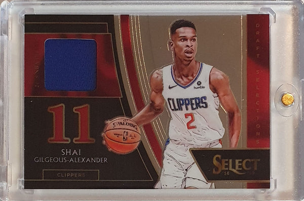 2018 Select Shai Gilgeous-Alexander Rookie #PATCH Player Worn Jersey RC
