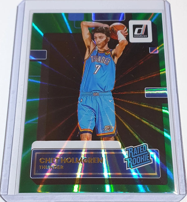 2022 Panini Donruss Chet Holmgren Rookie #202 GREEN LASER Holo - Ready to Grade