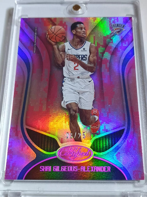 2019 Panini Certified Shai Gilgeous-Alexander #69 MIRROR CAMO /25 Prizm - Rare