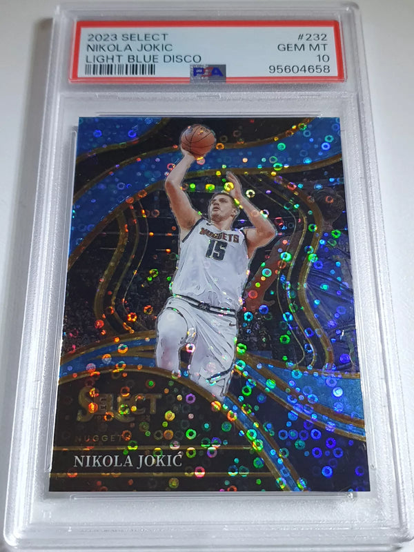 2023 Select Nikola Jokic #232 LIGHT BLUE DISCO /99 Holo - PSA 10 (Low POP)