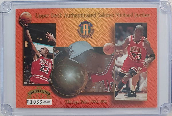 1993 Upper Deck Salutes Michael Jordan /10000 Jumbo Authenticated - Rare