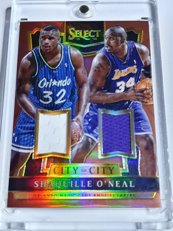 2014 Select Shaquille O'Neal #PATCH COPPER /49 Game Worn Dual Jerseys - Rare