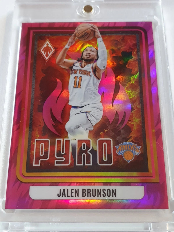 2023 Panini Phoenix Jalen Brunson #4 PINK /99 Holo Pyro - Ready to Grade