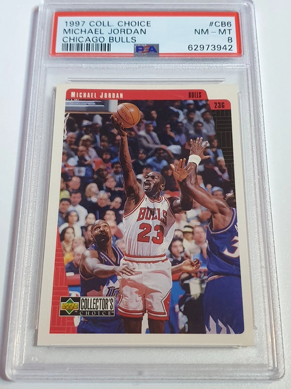 1997 Collector's Choice Michael Jordan #CB6 Chicago Bulls - PSA 8 (LOW POP)
