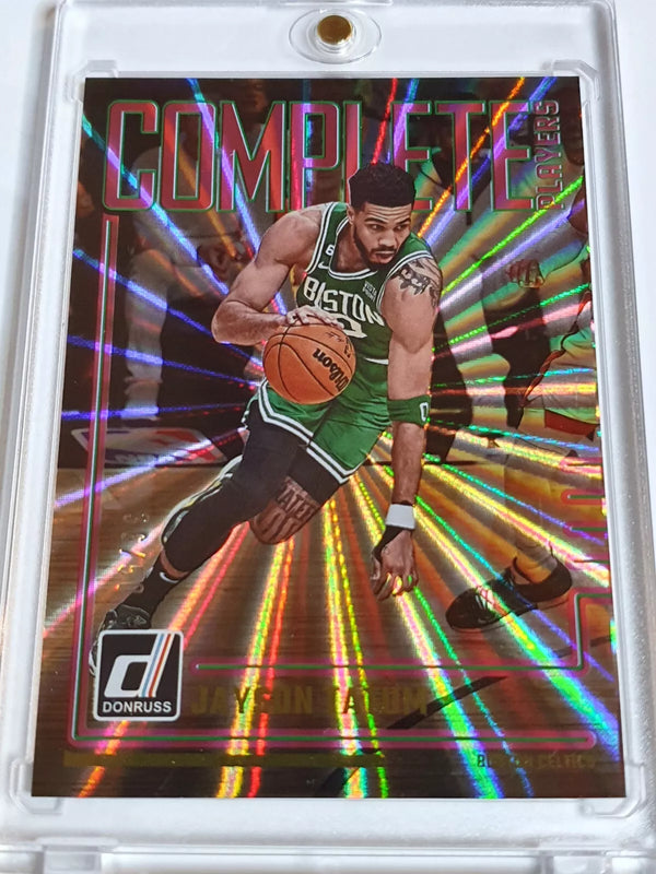 2023 Panini Donruss Jayson Tatum #10 PINK LASER /50 Holo Complete Players - Rare