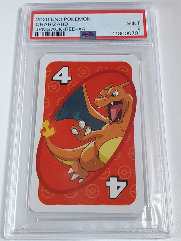 2020 UNO Pokémon Charizard #4 Japanese Red - PSA 9