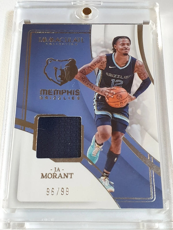 2023 Panini Immaculate Ja Morant #PATCH /99 Game Worn Jersey - Ready to Grade
