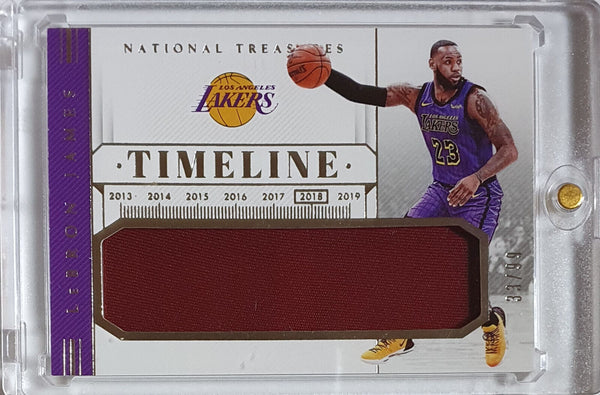 2018 Panini National Treasures LeBron James #PATCH /99 Game Worn Jumbo Jersey