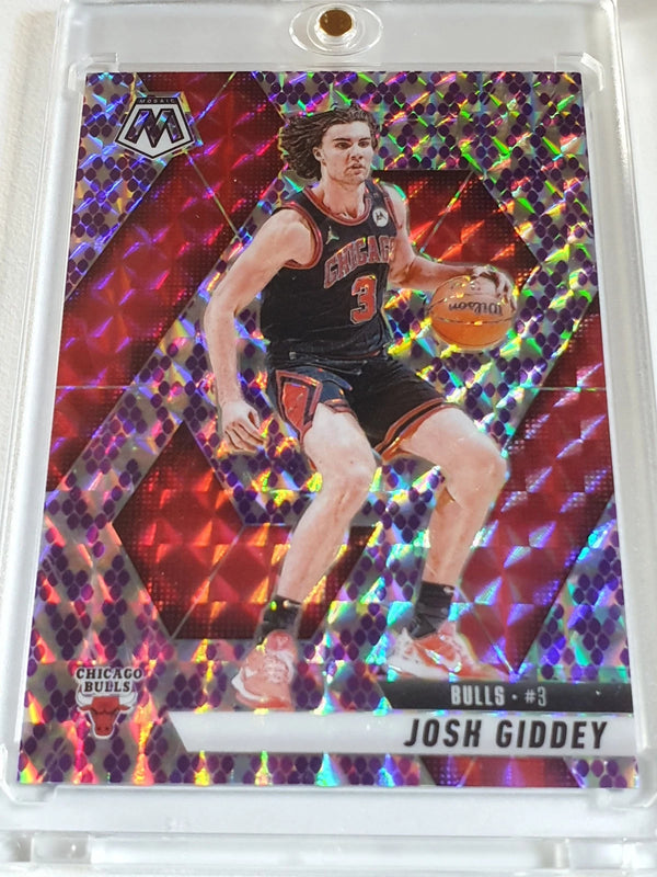 2024 Panini Mosaic Josh Giddey #71 PURPLE SNAKESKIN 01/24 Holo - Very Rare