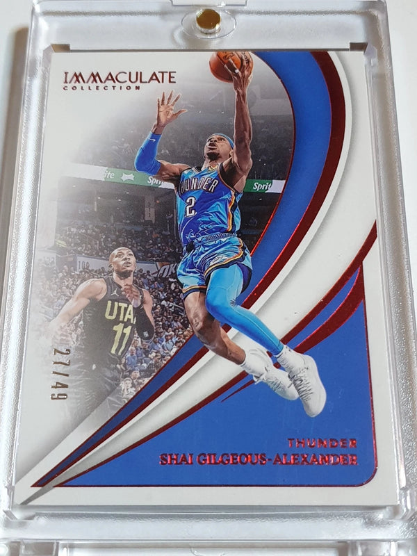 2023 Panini Immaculate Shai Gilgeous-Alexander #59 RED /49 Foil Action - Rare