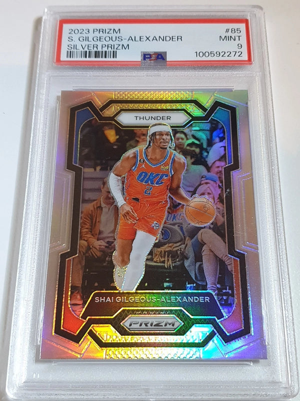2023 Panini Prizm Shai Gilgeous-Alexander #85 SILVER Holo - PSA 9 (POP 15)