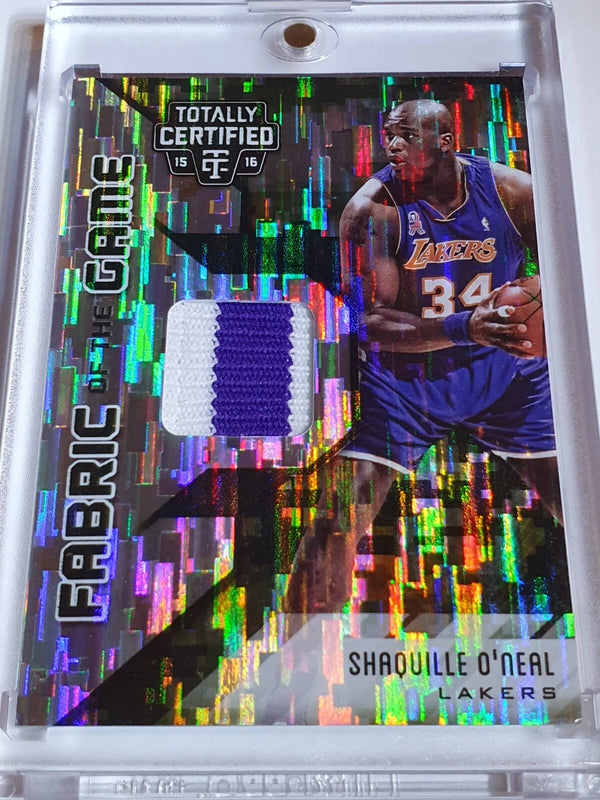 2015 Totally Certified Shaquille O'Neal #PATCH CAMO /25 Game Worn 2 Color Jersey