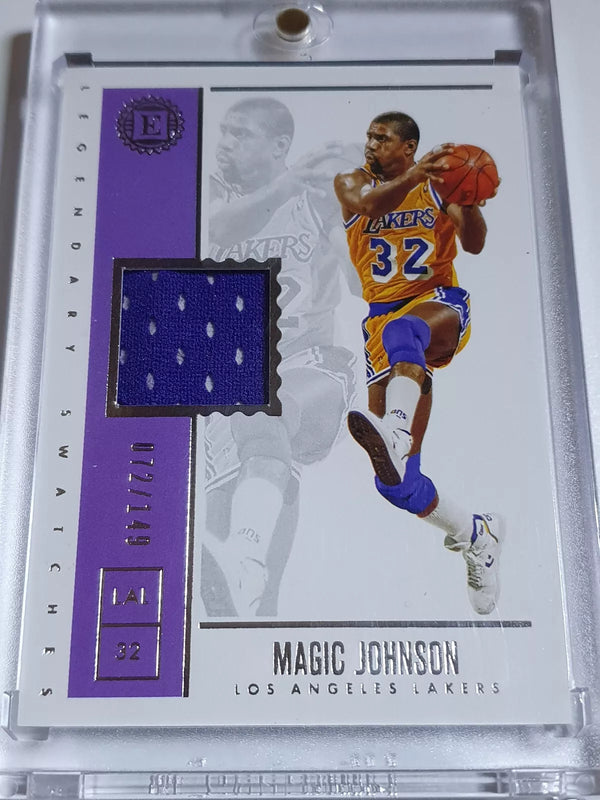 2019 Panini Encased Magic Johnson #PATCH /149 Game Worn Jersey - Rare