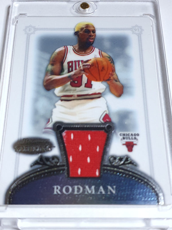 2007 Bowman Sterling Dennis Rodman #PATCH Game Worn Jersey - Rare