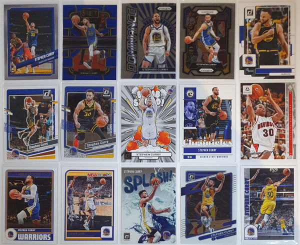 Stephen Curry Lot of 15 x Stephen Curry Collection Cards - Good Condition