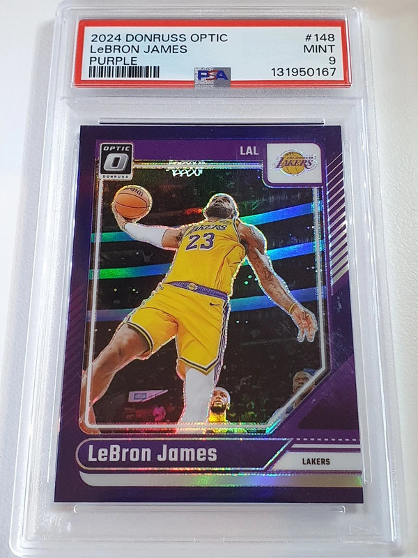 2024 Panini Donruss Optic LeBron James #148 PURPLE Holo - PSA 9 (POP 12)