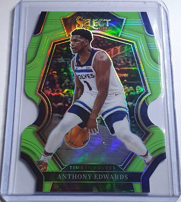 2022 Select Anthony Edwards #146 LIGHT GREEN /49 Holo Premier Die Cut - Rare