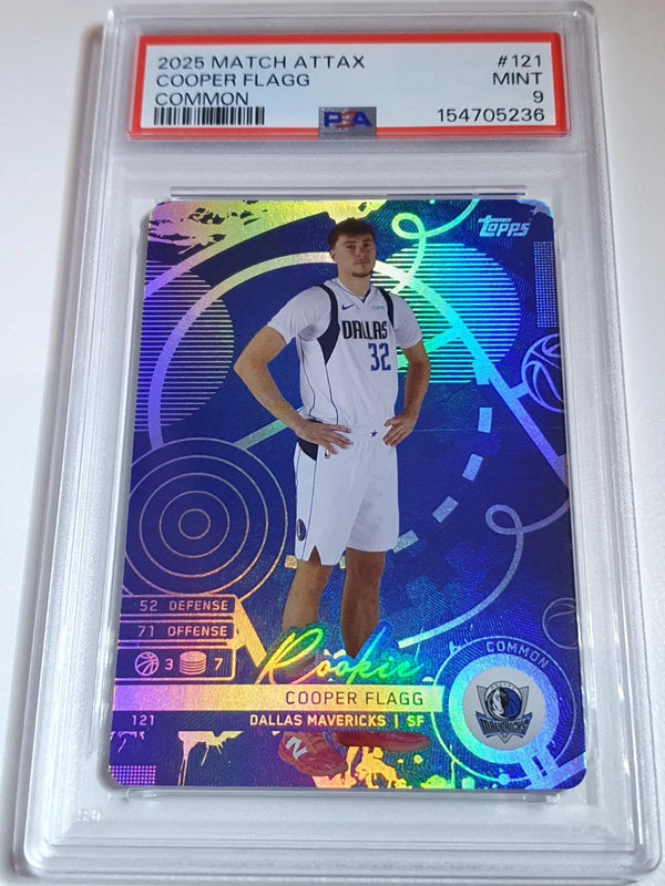 2025 Topps Match Attax Cooper Flagg Rookie #121 BLUE RC Holo - PSA 9 (POP 14)