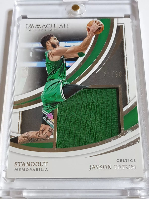 2021 Panini Immaculate Jayson Tatum #PATCH /99 Game Worn Jersey - Rare