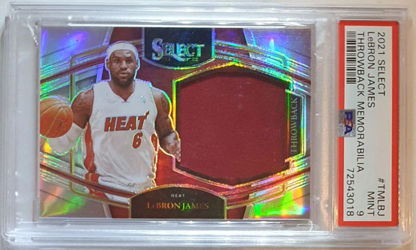 2021 Panini Select Lebron James #PATCH SILVER Game Worn Jersey - PSA 9 (POP 40)