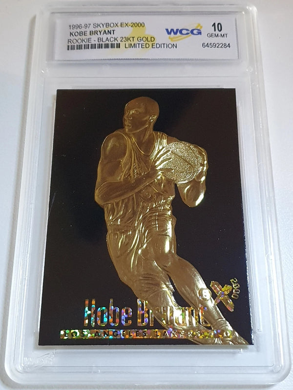 1996 Fleer 23KT Gold Skybox EX-2000 Kobe Bryant Rookie Black - Gem Mint 10