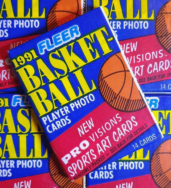 13 x 1991 Fleer Basketball Series 1 Packs - Factory Sealed