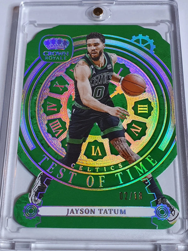 2023 Panini Crown Royale Jayson Tatum #2 SILVER /18 Die-Cut Test of Time - Rare