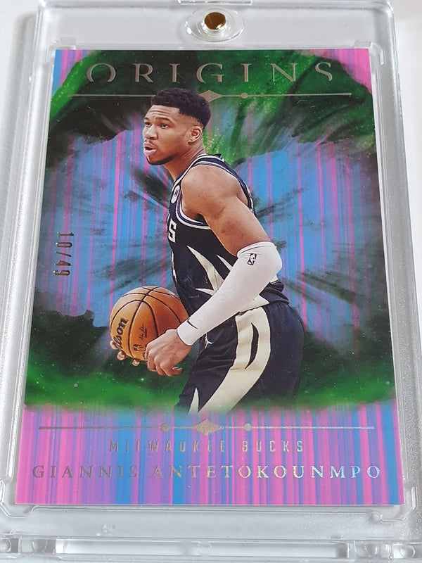 2024 Panini Origins Giannis Antetokounmpo #47 NEON STRIPES /49 Edition - Rare