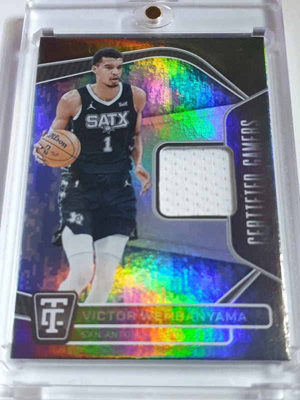 2024 Totally Certified Victor Wembanyama #PATCH PLATINUM BLUE CAMO /35 Jersey