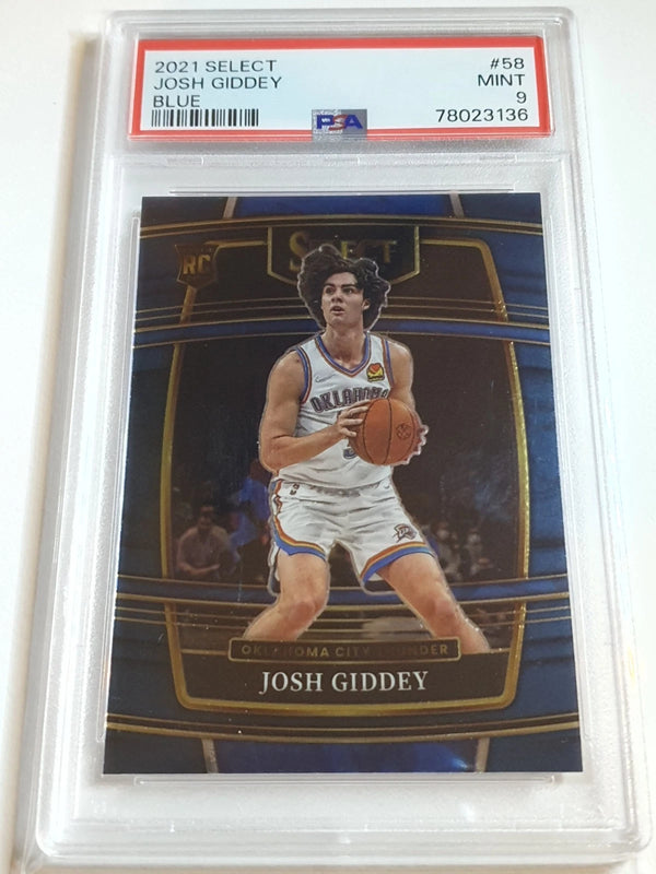 2021 Panini Select Josh Giddey Rookie #58 BLUE Holo RC - PSA 9 (POP 51)