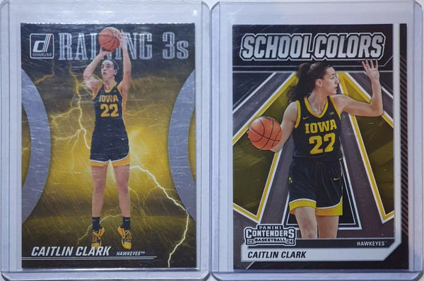 2024 Panini Caitlin Clark Rookie Collection LOT of 2 x METALLIZED FOIL RCs