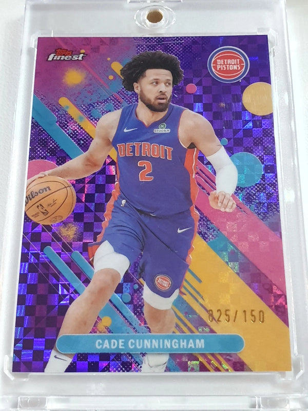2025 Topps Finest Cade Cunningham #37 PURPLE X-FRACTOR /150 - Rare