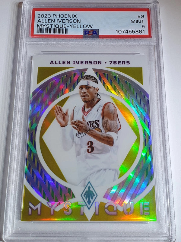 2023 Panini Phoenix Allen Iverson #8 YELLOW /35 Holo Mystique - PSA 9 (POP 3)