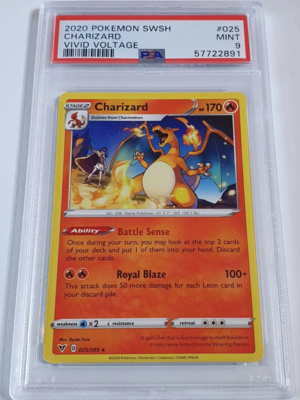 2020 Pokemon Charizard 025/185 Vivid Voltage - PSA 9
